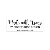Lief hartscript gemaakt met liefde Voeg naam toe Rubberstempel (Afrduk)