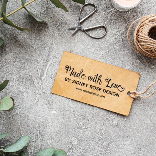 Lief hartscript gemaakt met liefde Voeg naam toe Rubberstempel