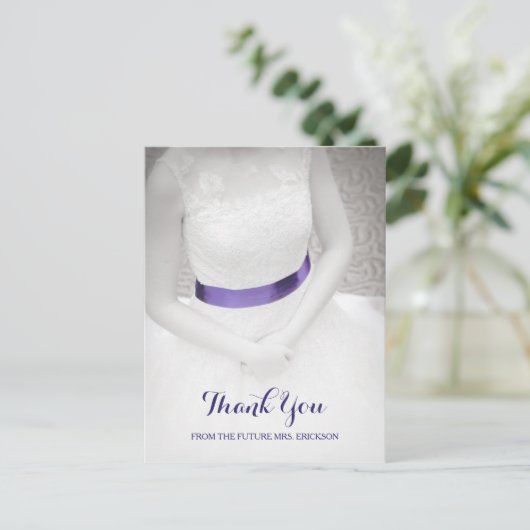 Lief iets blauw Sash Vrijgezellenfeest dank je Briefkaart (Staand voorkant)