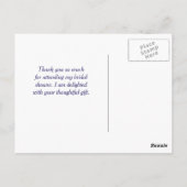 Lief iets blauw Sash Vrijgezellenfeest dank je Briefkaart (Achterkant)