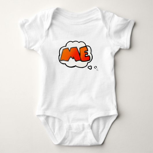 Lief "IK" Bubble Letter Baby Bodysuit - Vibran (Voorkant)