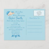 Lief "It's a Boy" Baby shower Briefkaart Uitnodigi (Achterkant)