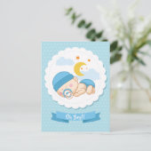 Lief "It's a Boy" Baby shower Briefkaart Uitnodigi (Staand voorkant)