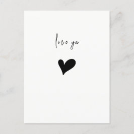 Lief Je Cute Hart Minimalistisch Briefkaart