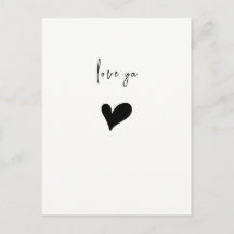 Lief Je Cute Hart Minimalistisch