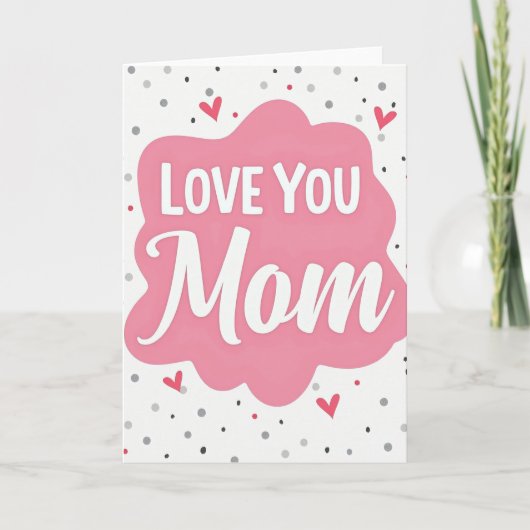 Lief Je Mama Roze Wolk Kaart (Voorkant)