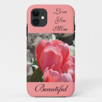 Lief Je Moeder iPhone 5 hoesjes Roze Tulpen Mooie