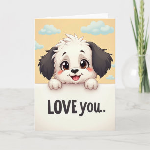 Lief Je Schattige Puppycard Kaart