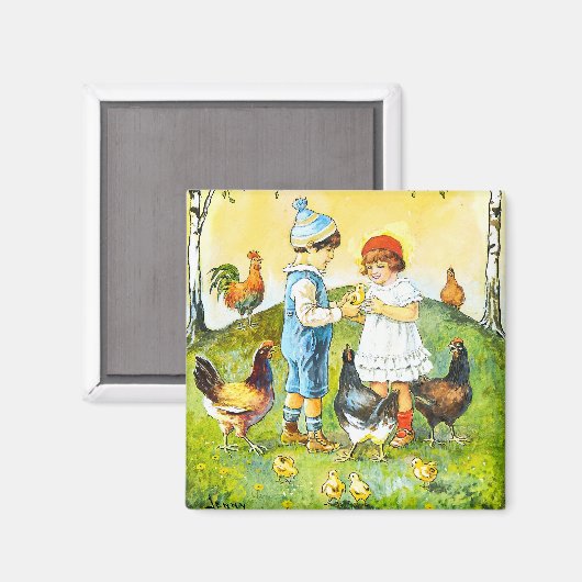 Lief  Jenny Nyström Happy Easter Magneet (Voorkant / Achterkant)