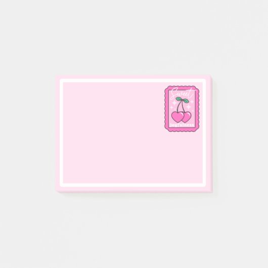 Lief Joyfulness Cherry Hearts Stamp Post-it® Notes (Voorkant)
