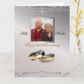 Lief jubileum 25 jaar geweldige aangepaste foto kaart (Gele Bloem)