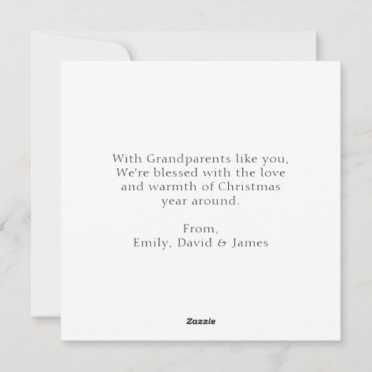 Lief kabouter-koppel Oma en Opa kerstkaart (Achterkant)