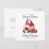 Lief kabouter koppel Oma en Opa Kerstmis Feestdagenkaart (Voorkant / Achterkant)
