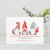 Lief Kabouter Trio Kerstmis Feestdagenkaart (Staand voorkant)
