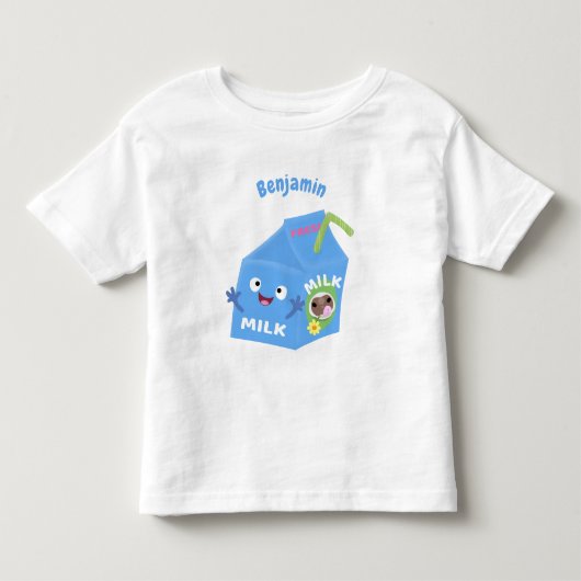 Lief karakter melkpak cartoon kinder shirts (Voorkant)
