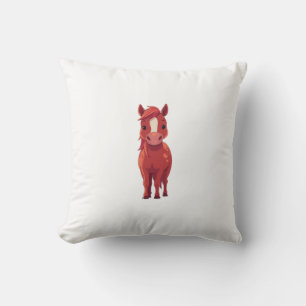 Lief kastanjebruin paard kussen