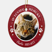 Lief Kat Rustiek Huisdier Herdenking Aangepaste Fo Keramisch Ornament (Links)