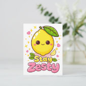 Lief Kawaii Citroen “Blijf Zure” Briefkaart (Staand voorkant)