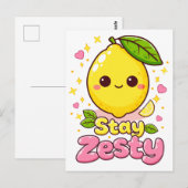 Lief Kawaii Citroen “Blijf Zure” Briefkaart (Voorkant / Achterkant)