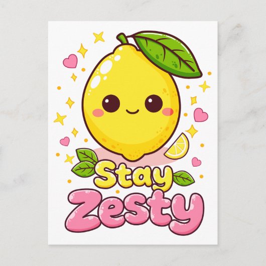 Lief Kawaii Citroen “Blijf Zure” Briefkaart (Voorkant)