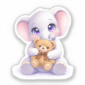 Lief Kawaii Dierensticker Sticker (Voorkant)