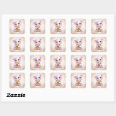 Lief Kawaii Dierensticker Vierkante Sticker (Vel)