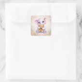 Lief Kawaii Dierensticker Vierkante Sticker (Tas)