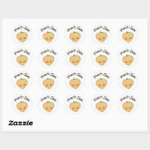 Lief Kawaii Perzikjam Potlabel Ronde Sticker (Vel)