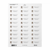 Lief kerst hond schets retouradres etiket (Full Sheet)