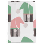 Lief Kerst Kabouter Roze Groene Hoed Medium Cadeauzakje (Achterkant)