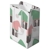 Lief Kerst Kabouter Roze Groene Hoed Medium Cadeauzakje (Achterkant Gekanteld)