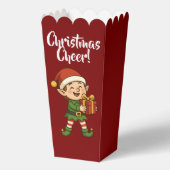 Lief Kerstelfje met Cadeau Doos Bedankdoosjes (Voorkant)