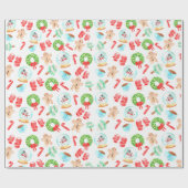 Lief Kerstfeest Mooiste Tijd van het Jaar Cadeaupapier (Vlak)