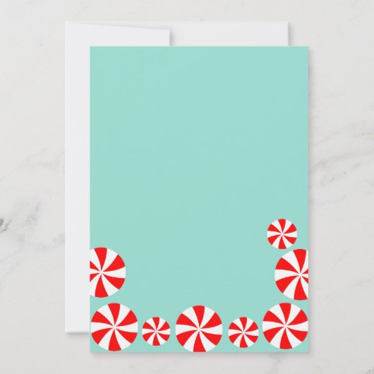 Lief kerstfeest | Pepermunt Kerstfeest Kaart (Achterkant)