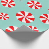 Lief kerstfeest | Peppermint Snoep Vakantie Cadeaupapier (Hoek)