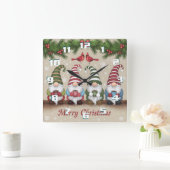 Lief Kerstfeest Vierkante Klok (Huis)