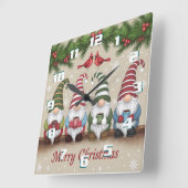 Lief Kerstfeest Vierkante Klok (Hoek)