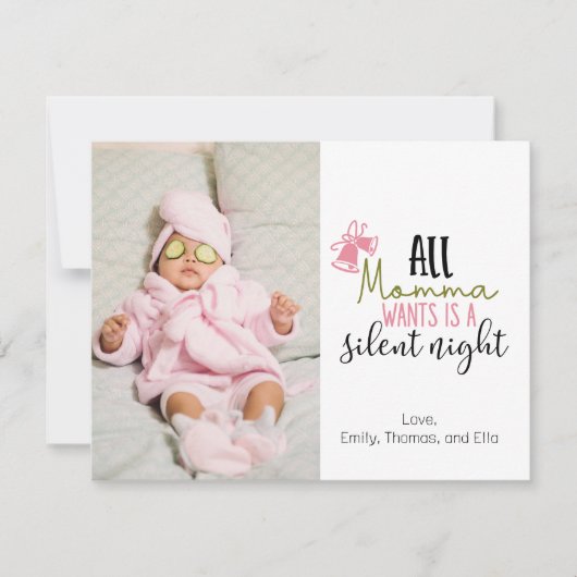 Lief kerstkaart Spa meisje foto  (Voorkant)