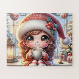 Lief kerstmeisje legpuzzel