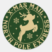 Lief Kerstmiszegel Noordpool Goedgekeurd Label (Voorkant)