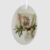 Lief kerststal collage op maat kerstfeest ornament (voorkant)