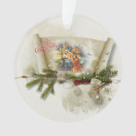 Lief kerststal collage op maat kerstfeest  ornament