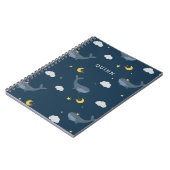 Lief Kinder Night Sky Whale Wolken Moon w / Naam Notitieboek (Linkerzijde)