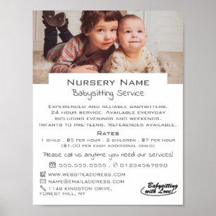 Lief Kinderen Babysitter, Kinderopvang, Kinderdagv Poster
