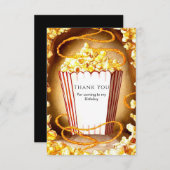 Lief Kinderen Popcorn Verjaardag Bedankkaart (Voorkant / Achterkant)