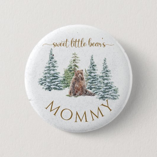 Lief klein beer Baby shower Button mama (Voorkant)