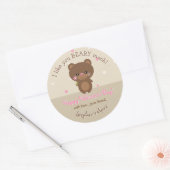 Lief klein Beer Ronde Sticker (Envelop)