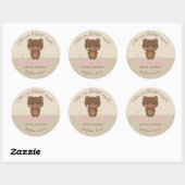 Lief klein Beer Ronde Sticker (Vel)