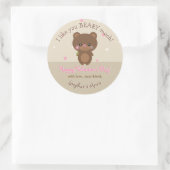 Lief klein Beer Ronde Sticker (Tas)