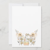 Lief klein bijenmeisje Baby shower Kaart (Achterkant)